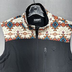 Hooey Black and Multicolor Patterned Vest